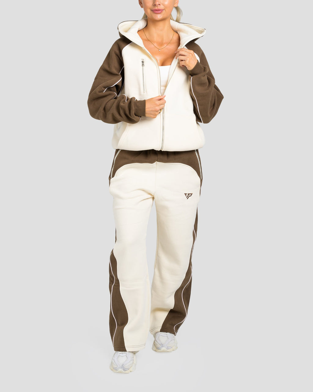 SUPERIOR ZIP JACKET - BROWN/BEIGE