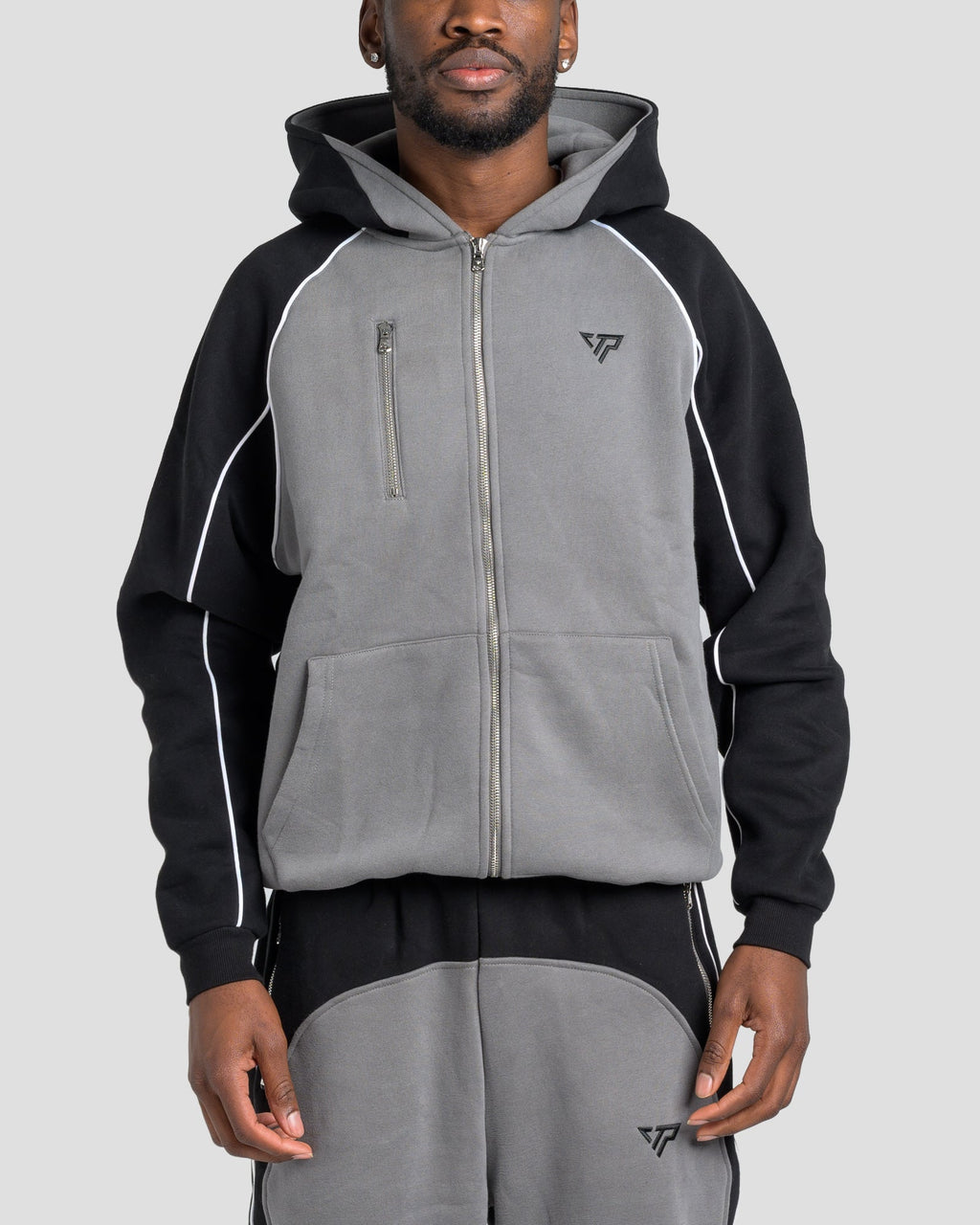 SUPERIOR ZIP JACKET - BLACK/GREY