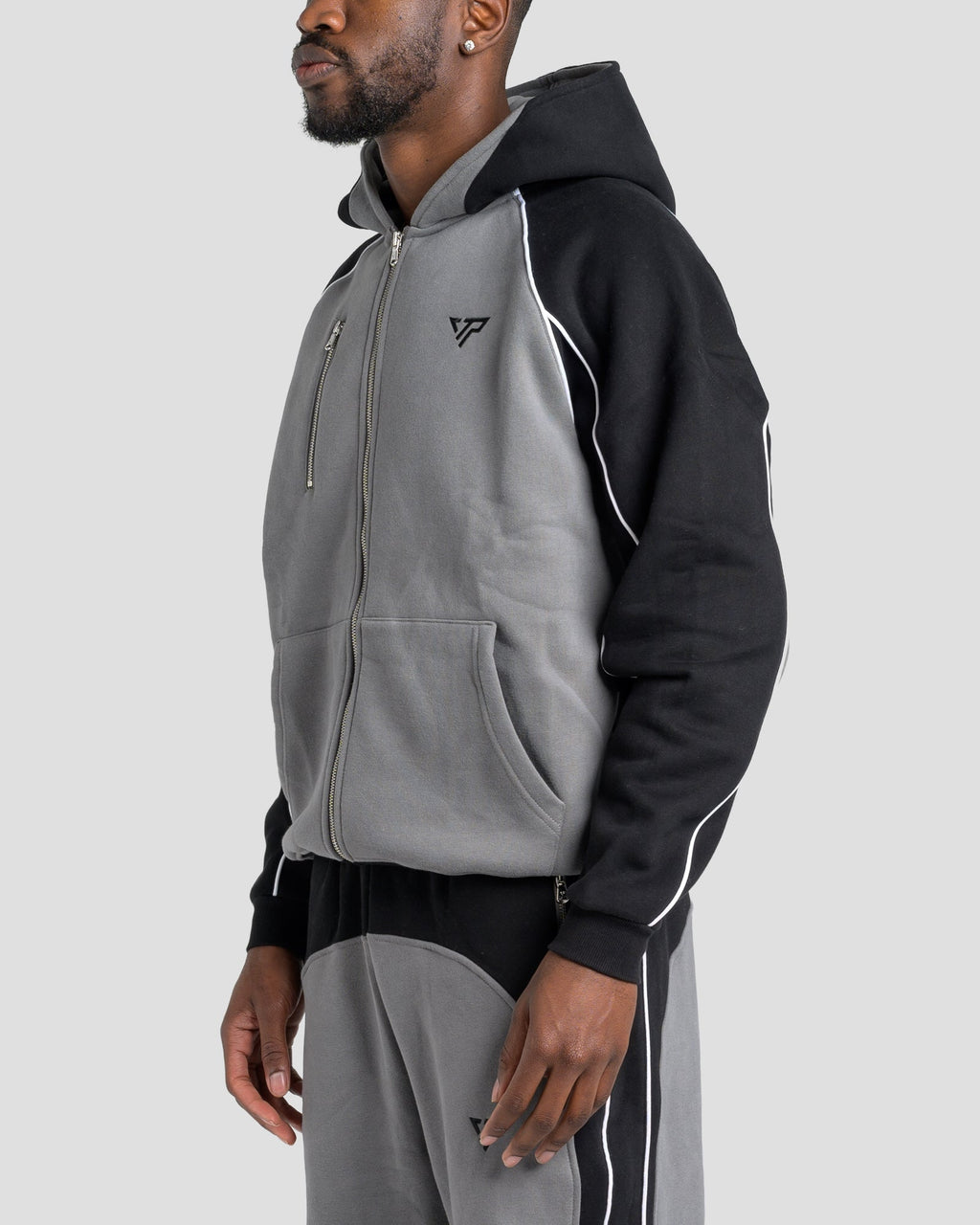 SUPERIOR ZIP JACKET - BLACK/GREY