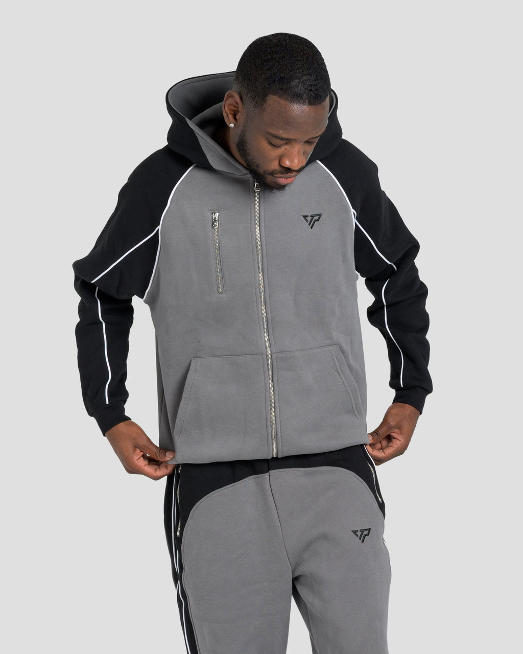 SUPERIOR ZIP JACKET - BLACK/GREY