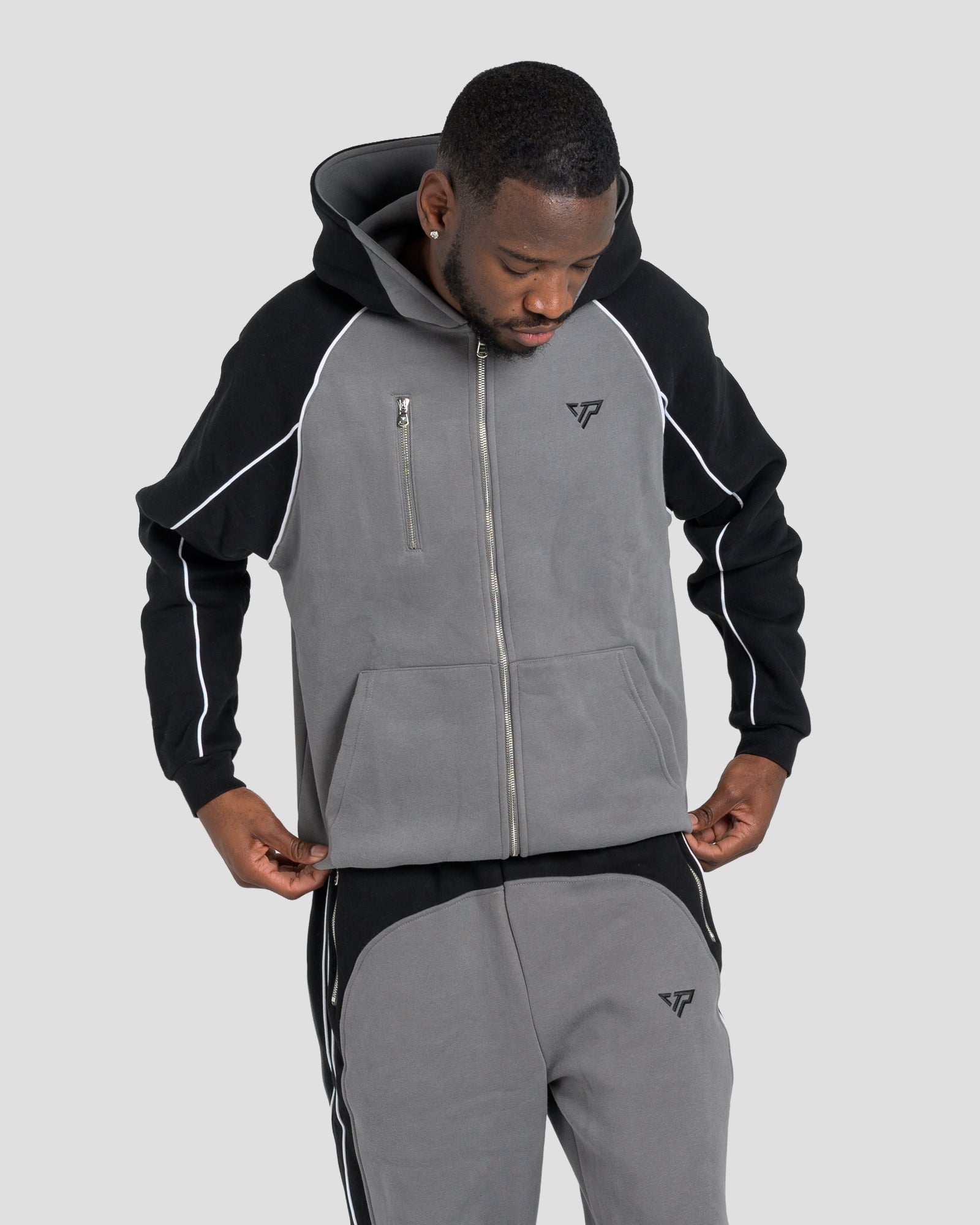 SUPERIOR ZIP JACKET - BLACK/GREY