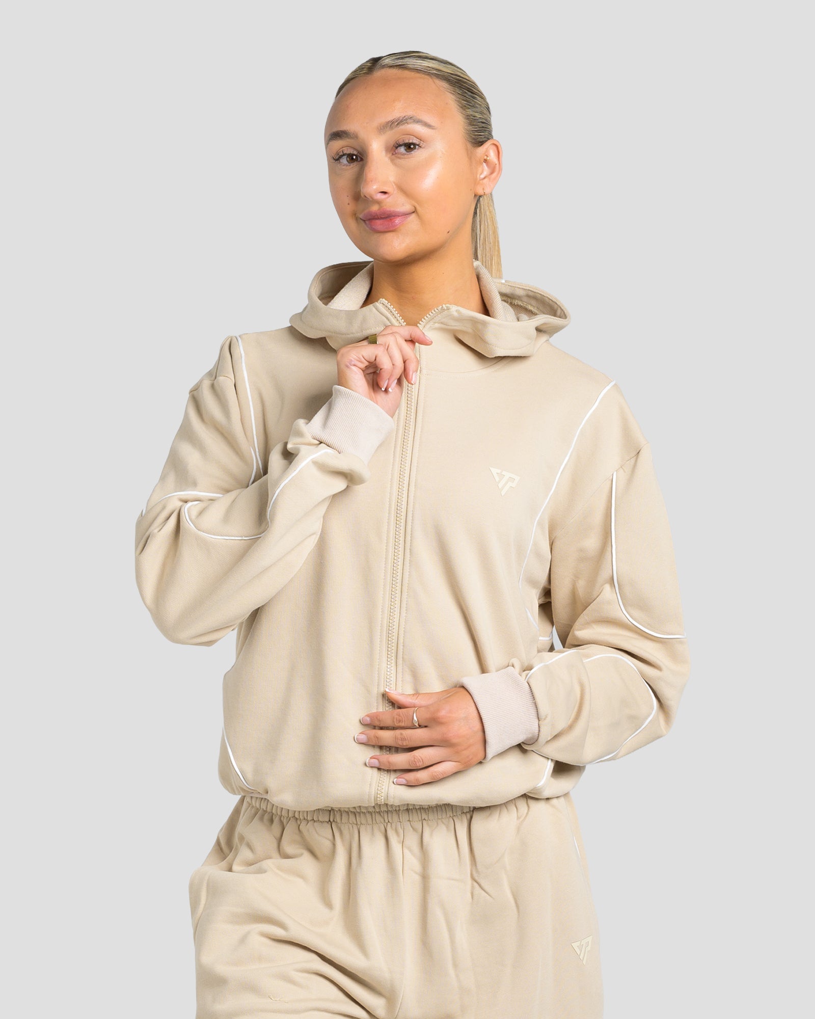 KTP SWEAT ZIP JACKET - BEIGE