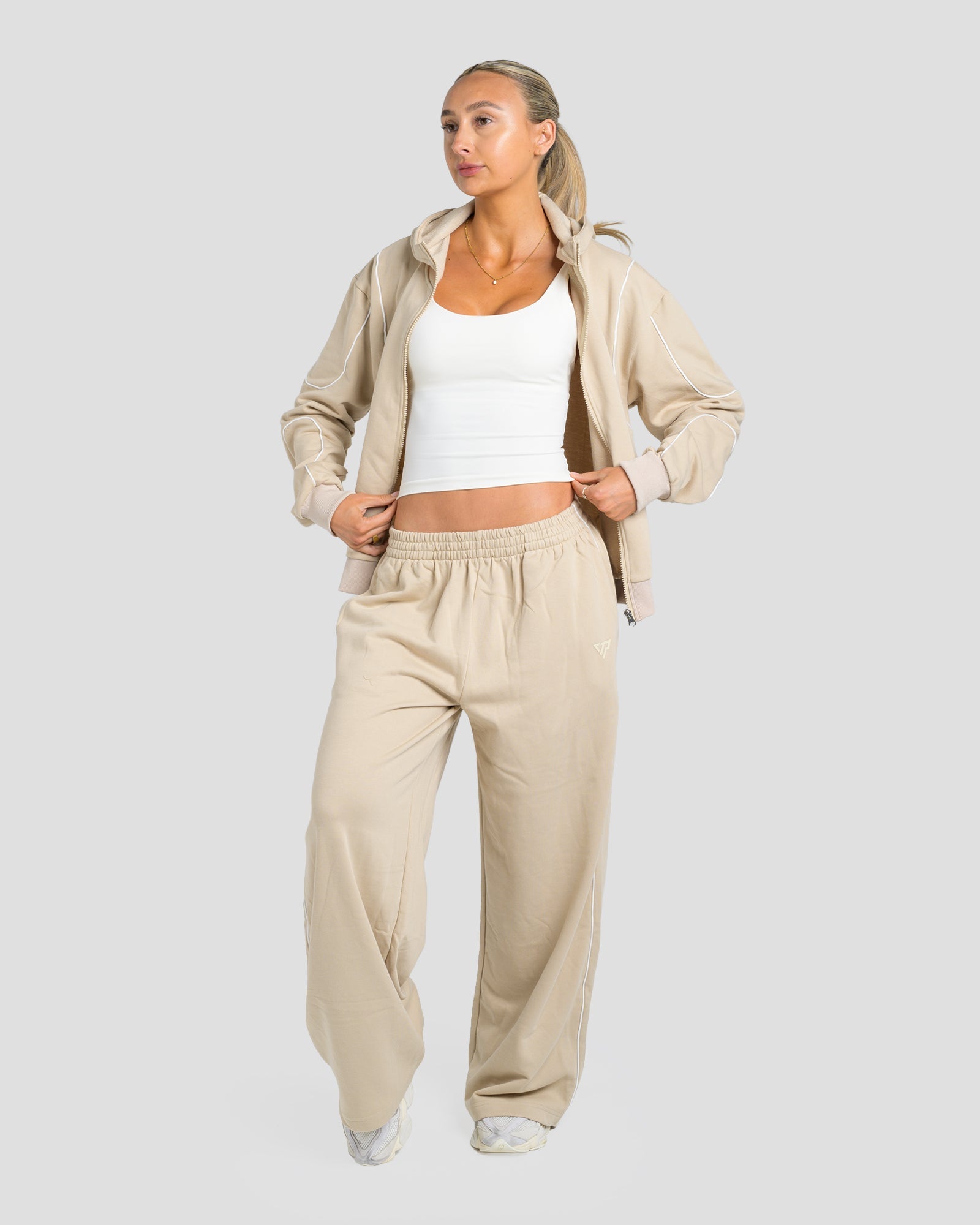 KTP SWEAT ZIP JACKET - BEIGE