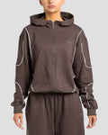 KTP SWEAT ZIP JACKET - ESPRESSO