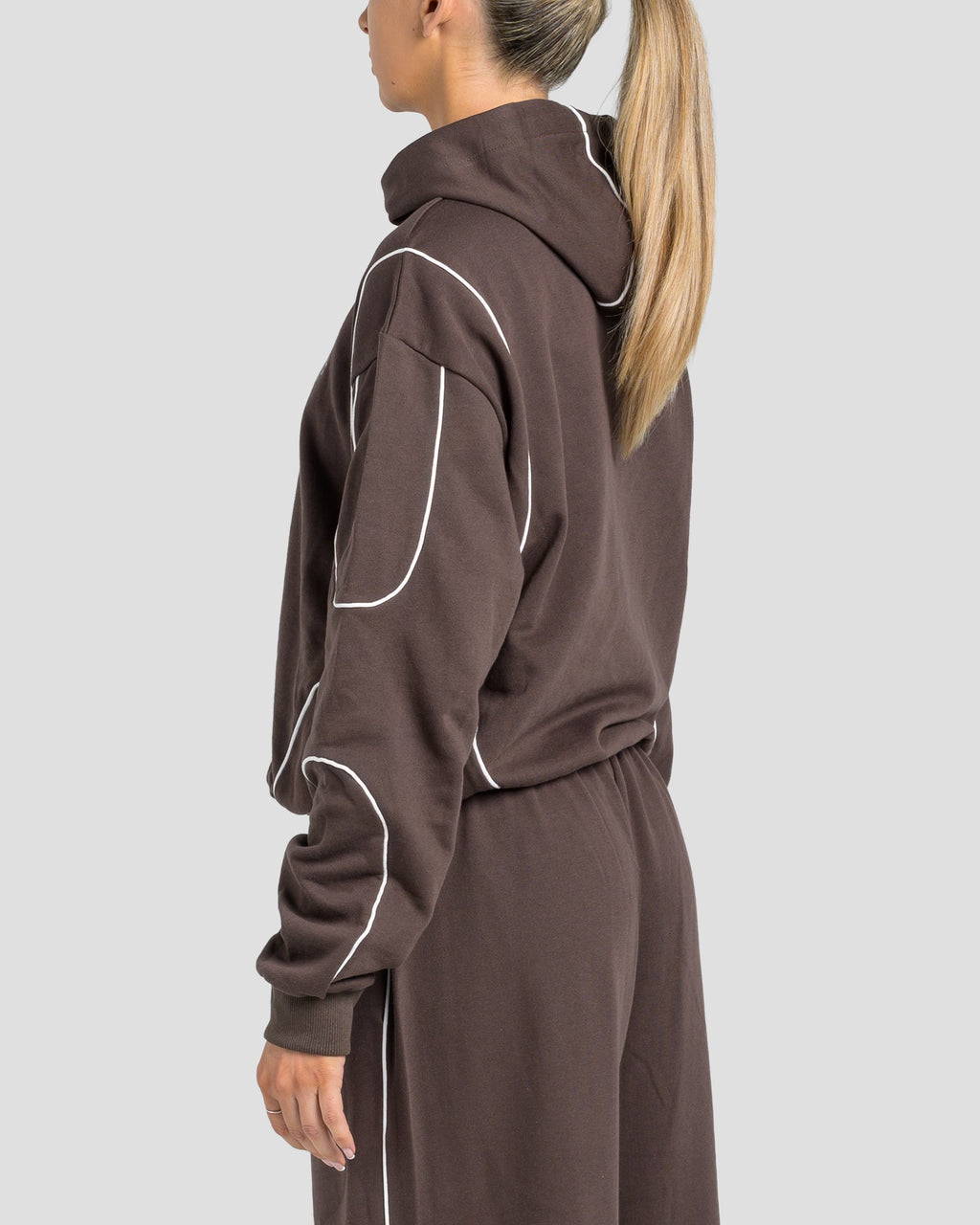 KTP SWEAT ZIP JACKET - ESPRESSO