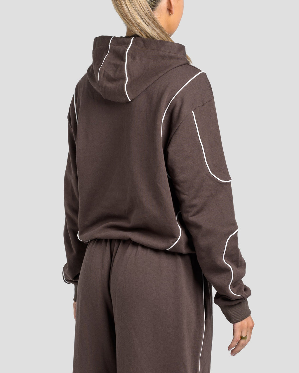 KTP SWEAT ZIP JACKET - ESPRESSO