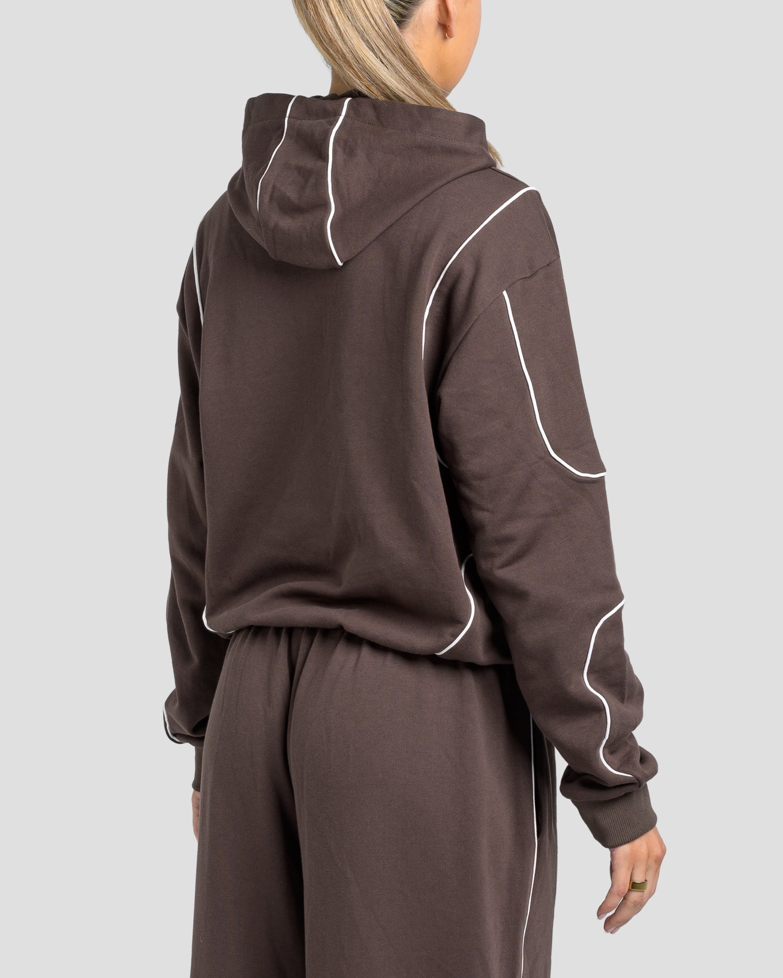 KTP SWEAT ZIP JACKET - ESPRESSO