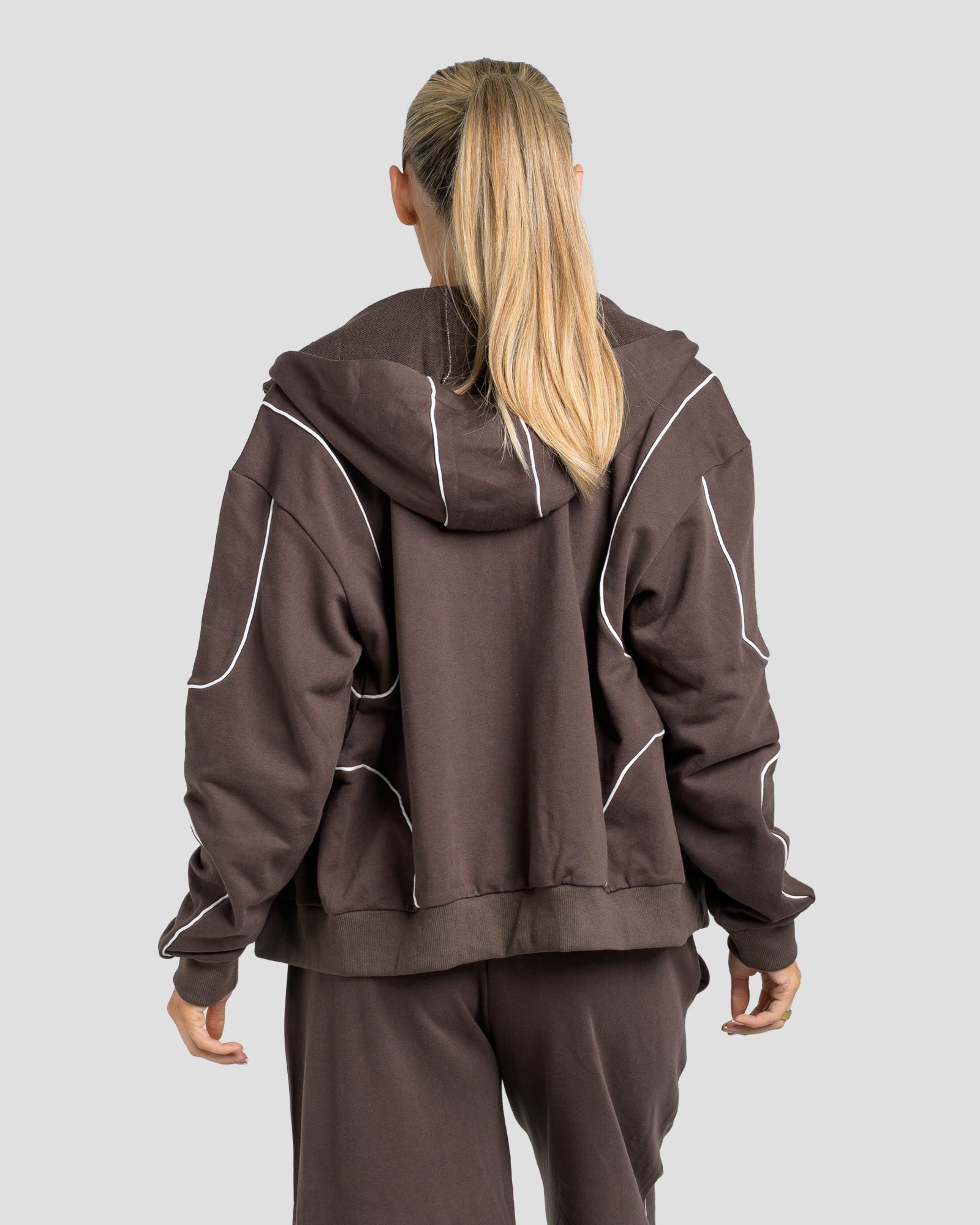 KTP SWEAT ZIP JACKET - ESPRESSO