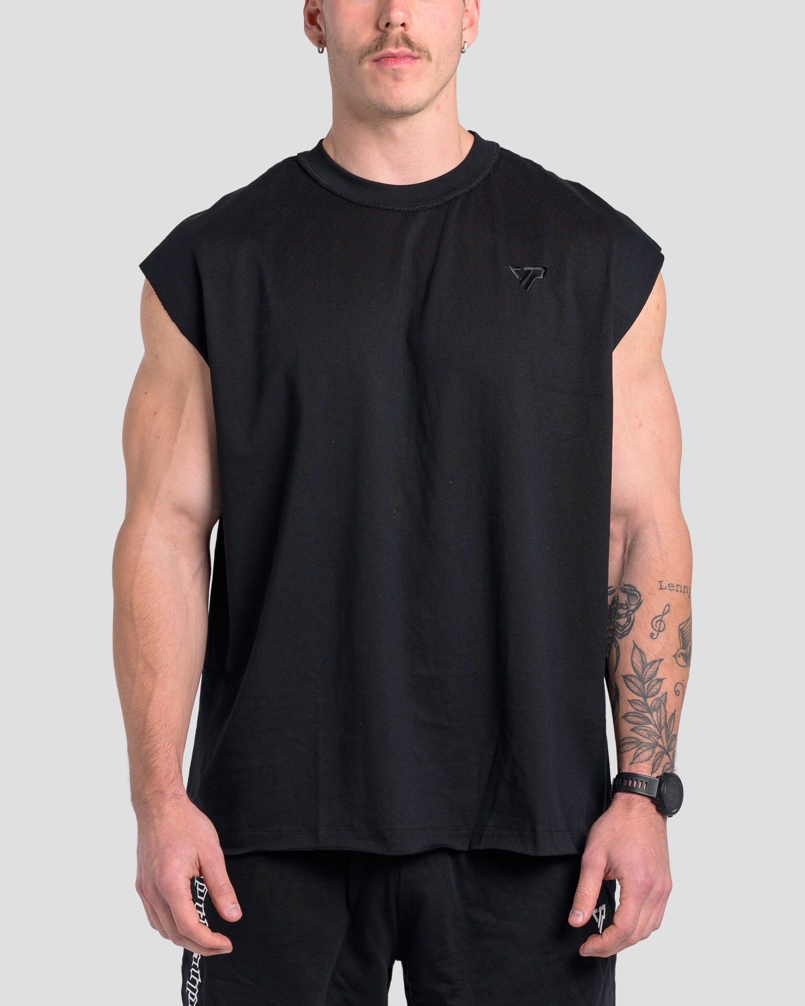 TONINO CROPPED TANK - BLACK