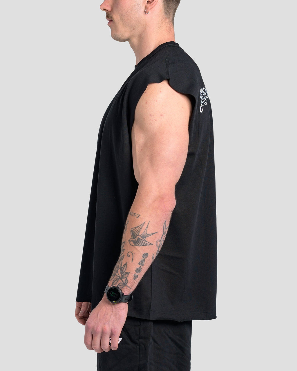 TONINO CROPPED TANK - BLACK