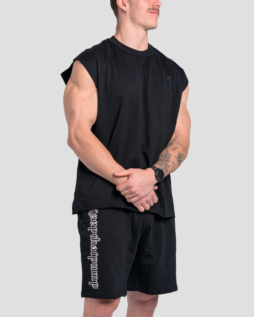 TONINO CROPPED TANK - BLACK