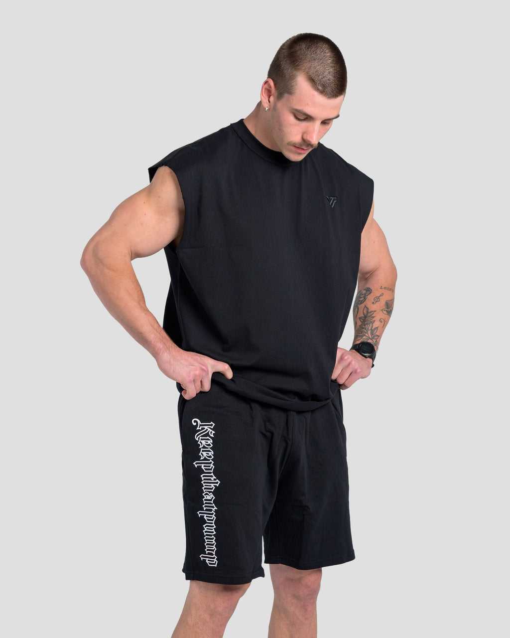 TONINO CROPPED TANK - BLACK