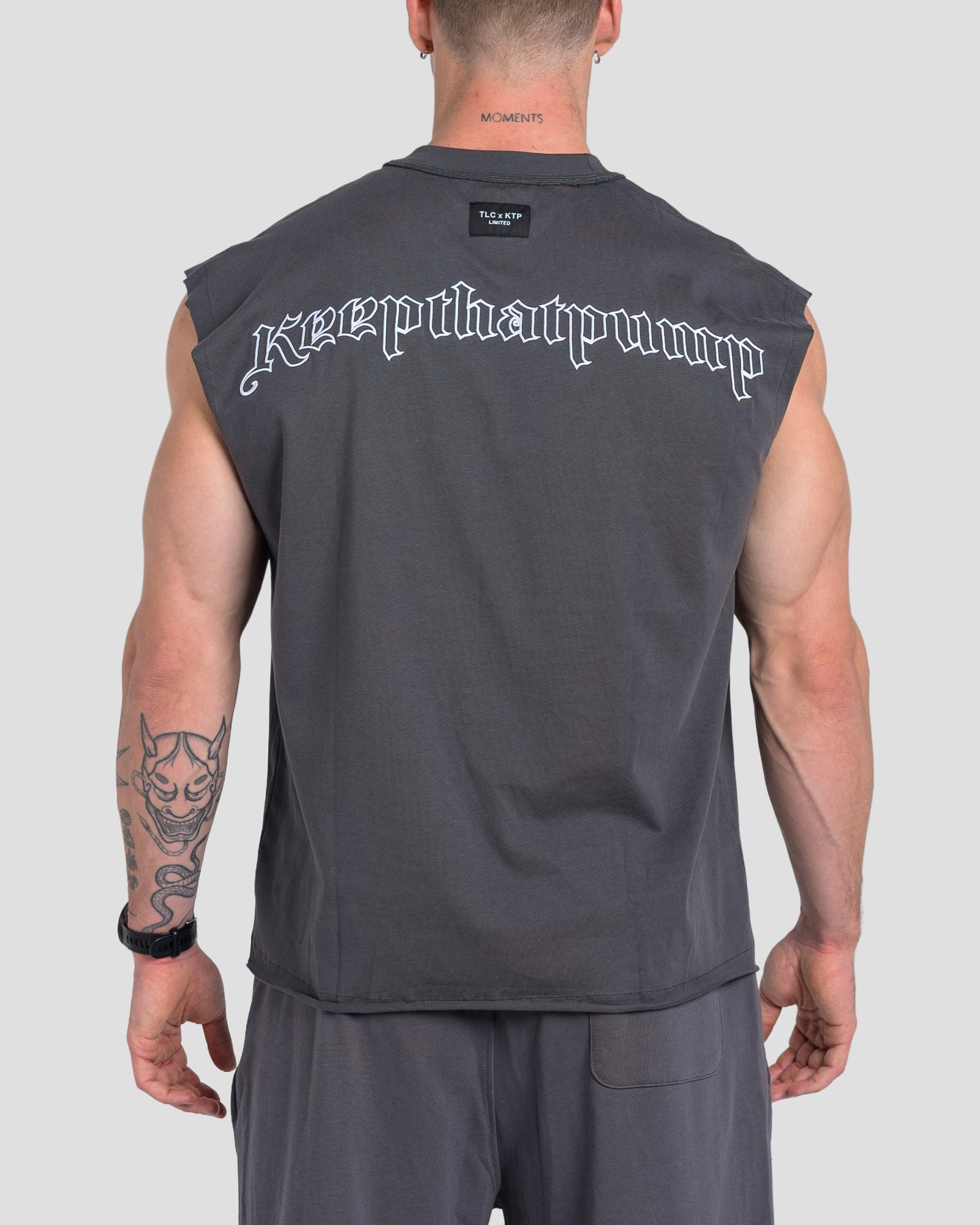 TONINO CROPPED TANK - CHARCOAL
