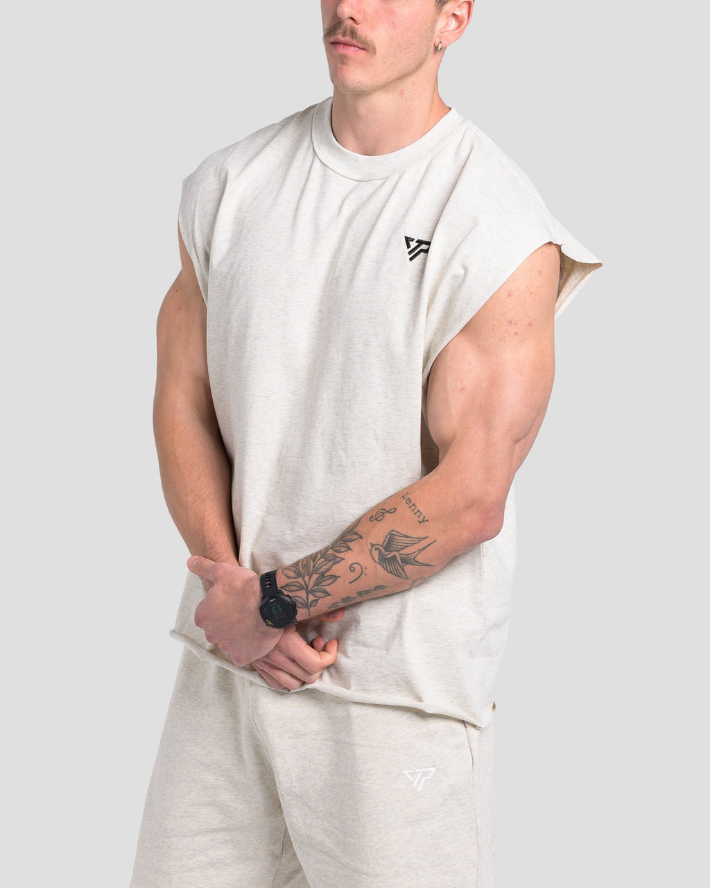 TONINO CROPPED TANK - MARLE GREY