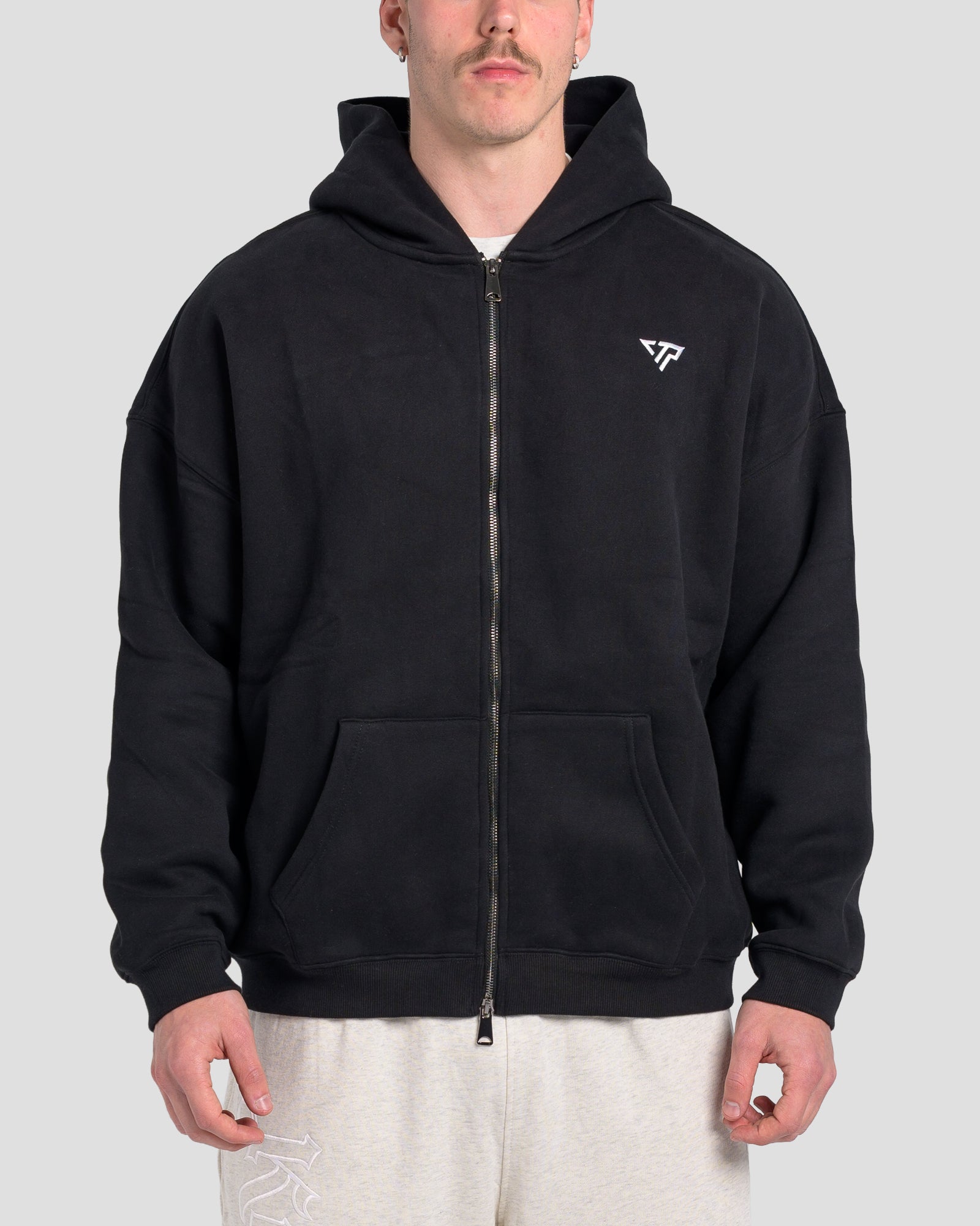TONINO FULL ZIP JUMPER - BLACK