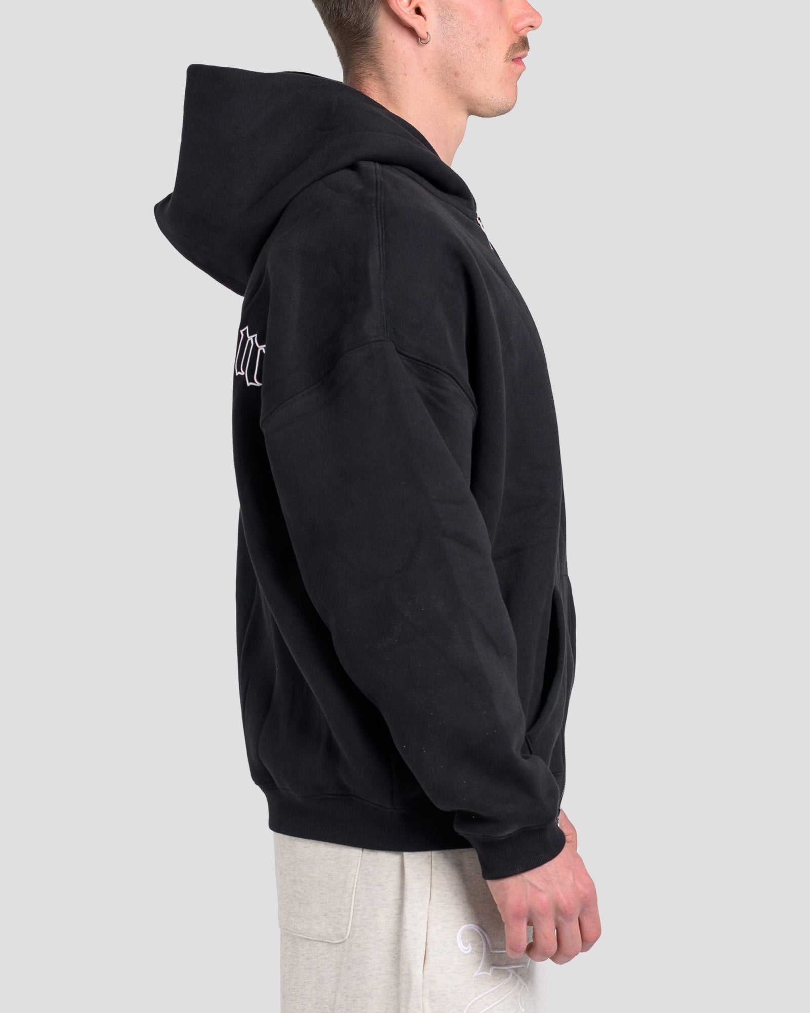 TONINO FULL ZIP JUMPER - BLACK