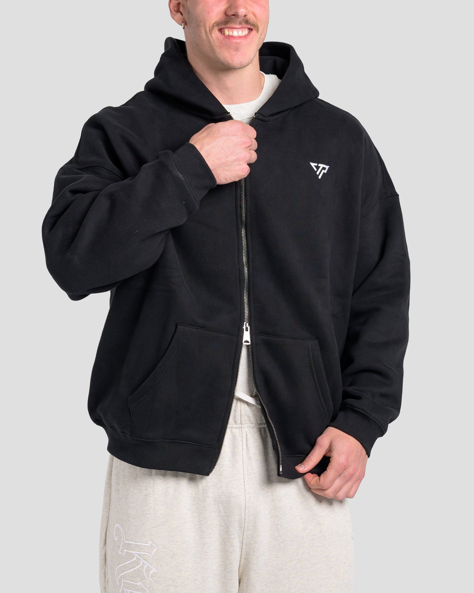 TONINO FULL ZIP JUMPER - BLACK