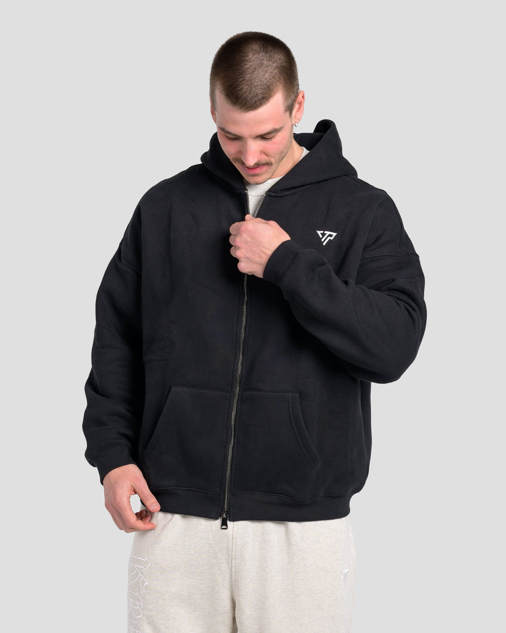 TONINO FULL ZIP JUMPER - BLACK