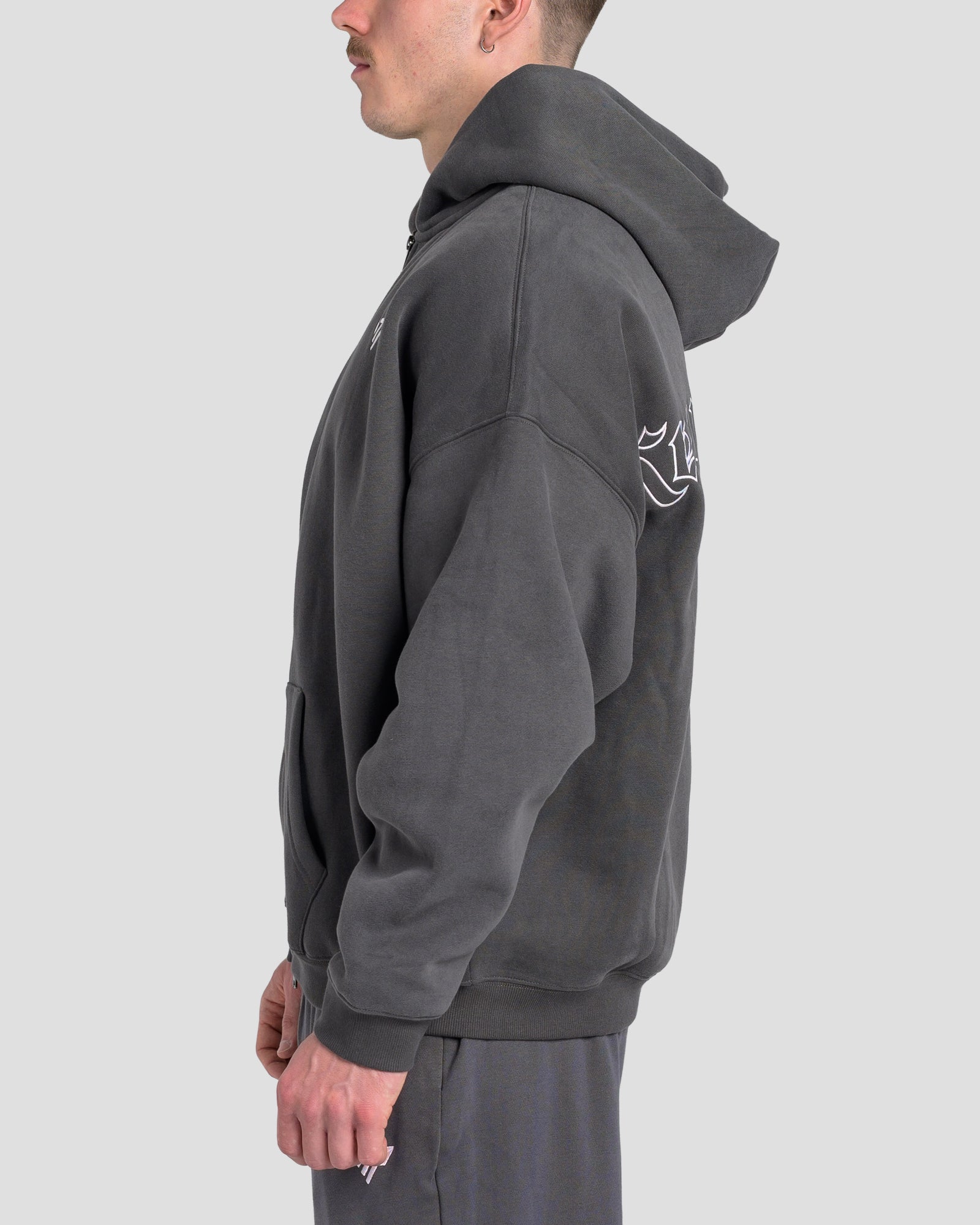 TONINO FULL ZIP JUMPER - CHARCOAL