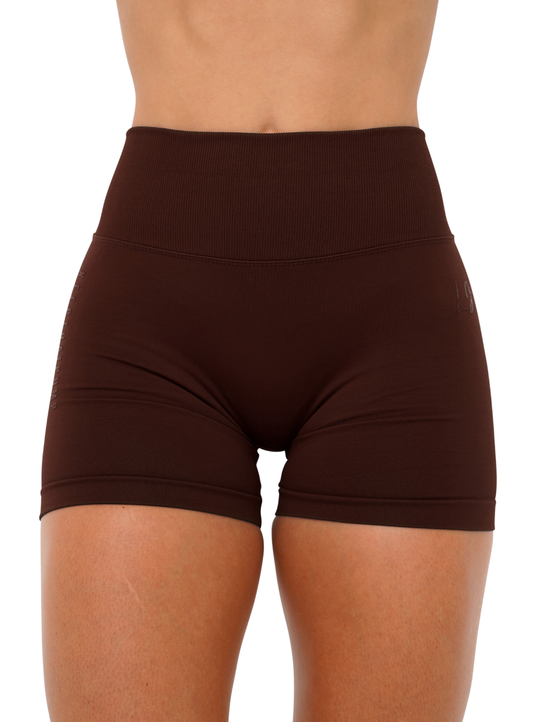 LJ V-BACK SCRUNCH SHORTS - ESPRESSO