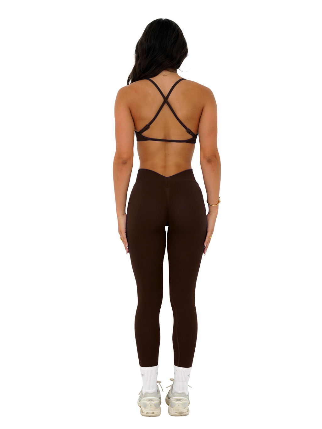 LJ V-BACK SCRUNCH LEGGING - ESPRESSO