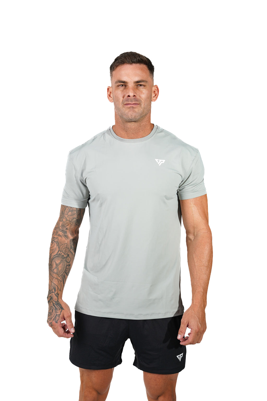 KTP MEN'S HI TECH DRY FIT TEE - LIGHT GREY